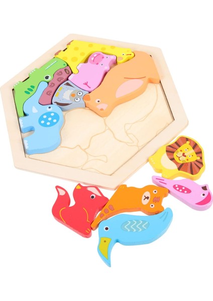 1 Set 3D Bulmaca Çocuk Eğitim Oyuncakları, Erken Çocukluk Eğitim Oyuncakları, Ahşap Sınıflandırma Yığılmış Oyuncaklar, Şekil Sınıflandırıcı Oyuncaklar Orman Tipi (Yurt Dışından)