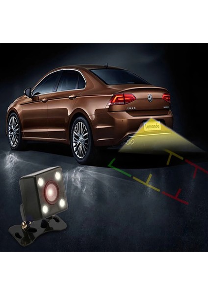 4 LED Evrensel Araba Arka Görüş Kamerası 4/8/ 12 LED Işık Gece Görüşü Su Geçirmez IP67 170 ° Geniş Açı Hd Geri Dönüş Kamerası (Yurt Dışından)