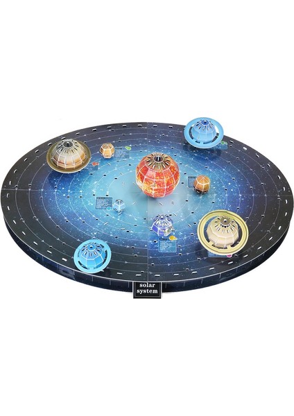 Uzay 3D Güneş Sistemi Bilmecenin Astronomi Gezegenler Oyuncak, Eğitimsel Öğrenme Öğretim Modeli Zeka Masaüstü Dekor 146 Parça (Yurt Dışından)