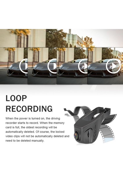 Hiçbiri Stili 1080P Wıfı Kablosuz Araba Dvr Çizgi Kam Full Hd 1080P Gece Görüş Sürüş Kaydedici Video Kayıt Dash Kamera Otomatik Kayıt Aracı Dashcam (Yurt Dışından) fırsatları