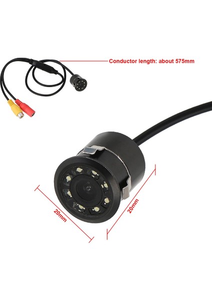 8 Ledli D Android DVD Oynatıcı Için Dc 12V Park Yardım Kiti Araba Dikiz Kamera Gece Görüş 170 ° Geniş Açı 1280X720 Lens Balıkgözü (Yurt Dışından)