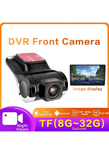 Tf Kartı Yok USB Araba Dvr'ı Hd Kamera USB Araba Dijital Video Kaydedici Kamera Görünmez Gece Görüş Sürüş Kaydedici Desteği Araba Android Radyo (Yurt Dışından)