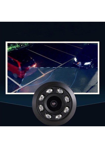 12 LED 150 Derece 8 LED 170 Derece Yuvarlak Yedekleme Kameraları Araba Dikiz Kamerası Gece Görüş Ters Oto Park Su Geçirmez Monitör Kamerası (Yurt Dışından)