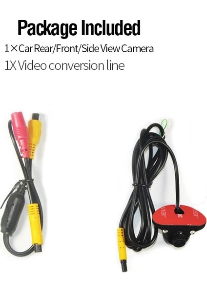 12V Tarzı Sadece Kamera 12V Su Geçirmez Yüksek Çözünürlüklü Gece Görüşlü Adhensive Cctv Ön Arka Yan Görünüm Kör Nokta Araba Kamerası (Yurt Dışından)