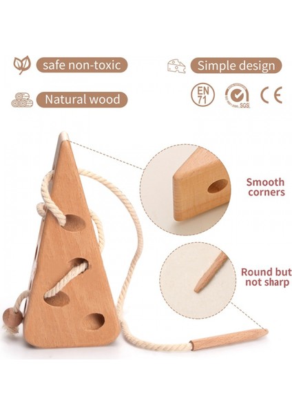 Erken Gelişim Oyuncakları Ahşap Bağlama Oyuncakları, Montessori Aktivite Tırtılları Peynir Yiyen Oyuncaklar (Yurt Dışından) fiyatları