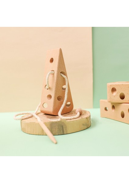 Erken Gelişim Oyuncakları Ahşap Bağlama Oyuncakları, Montessori Aktivite Tırtılları Peynir Yiyen Oyuncaklar (Yurt Dışından) fırsatları