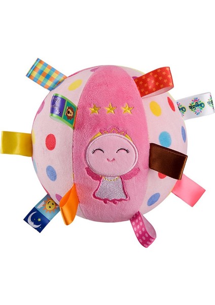 Bebekler Için Yumuşak Çıngırak Topu Yürümeye Başlayan Peluş Duyusal Renkli Etiketli Çan Hediye Topu, Pembe (Yurt Dışından)
