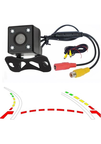 8 LED Evrensel Araba Arka Görüş Kamerası 12 LED Gece Görüş Geri Otomatik Park Yardım Monitörü Ccd Su Geçirmez Geniş Derece Hd Video (Yurt Dışından)