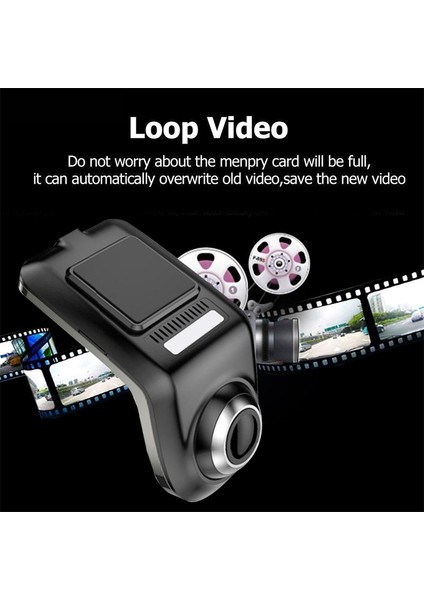 Hiçbiri Stili U3 Full Hd 1080P Mini Araba Dvr Kamera U3 Adas Otomatik Dijital Video Kaydedici Çizgi Kam Android Multimedya Oynatıcı Için G-Sensör Araba Dvr'leri (Yurt Dışından)