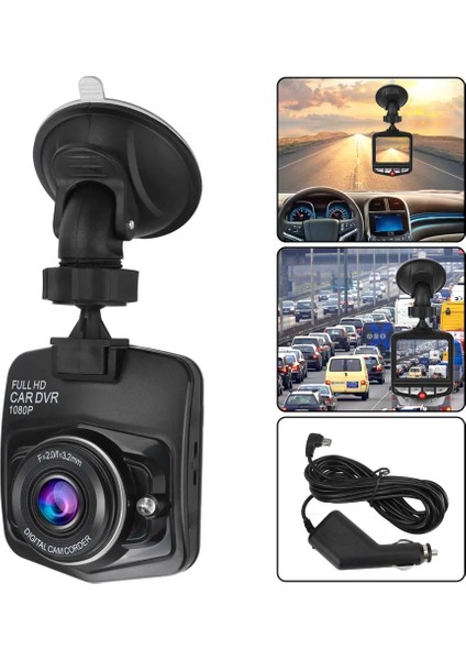 Hiçbiri Stili Mini Araba Dvr'ı Araba Video Kaydedici Dashcam Oto Dvr 4 "1080P Çizgi Kam G-Sensor Wdr Dokunmatik Ekran Çift Lens Kamera Aksesuarları (Yurt Dışından)