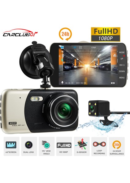 Tf Kart Stili Yok Tek Kamera 4.0ın IPS Çift Lens Araba Kamera Oto Dvr Kamera Arabalar 24H Park Video Kaydedici Çizgi Kam Full Hd 1080P Kara Kutu Dvrs Carcam (Yurt Dışından) indirimleri