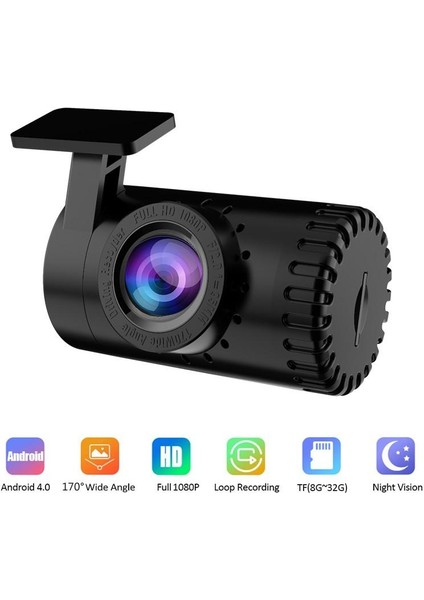 8g Tarzı Video Kaydedici 1080P Hd USB Araba Video Kamera Gece Görüşlü Araç Kamera Video Kaydedici Android 170 ° Geniş Açı Araba Dashcam Gizli Otomatik Dvr Kamera (Yurt Dışından)