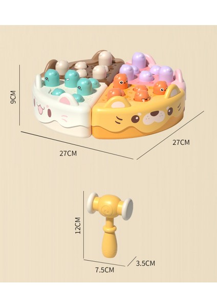 Kek Elektrikli Eğitici Oyuncak El Ses Montessori Makinesi Müzik Vuruş Hamster Pembe (Yurt Dışından) indirimleri