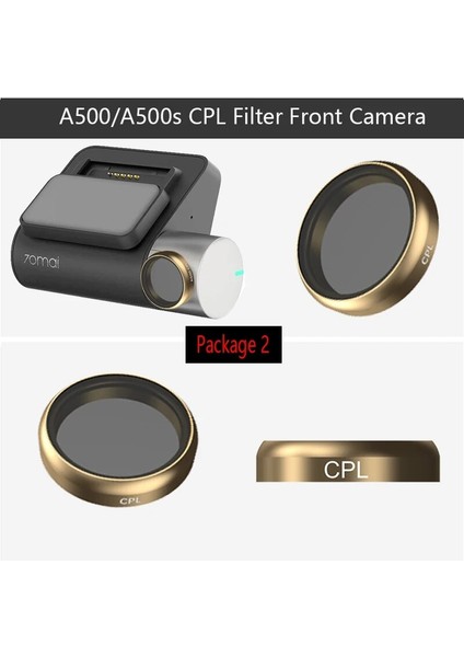 Paket 2 70MAI Pro Plus + A500S Için Cpl Filtresi Veya RC06 Arka Kamera Cpl Filtresi Orijinal 70MAI A500S Için Aksesuar Seti Statik Etiket (Yurt Dışından)