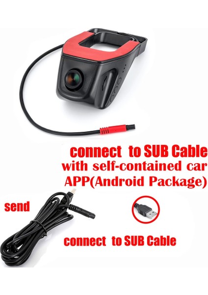 8g-Android 4.5-9.0 Araba Dvr Dash Kamera Sub Dvr Araba Kamera Gps Oynatıcı Dijital Video Gece Görüş Hd 720 P Kayıt Cihazı Kaydedici Android Sistemi (Yurt Dışından)