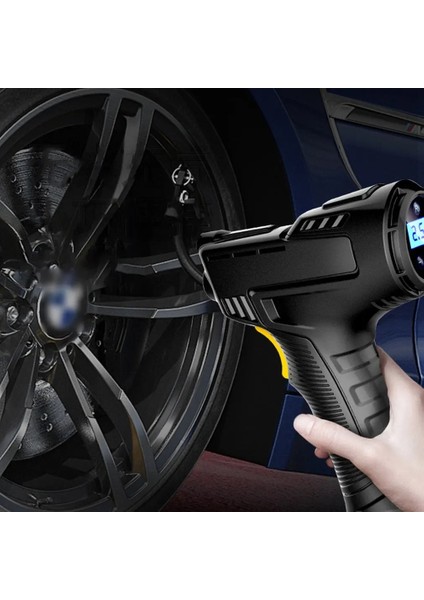 Kablosuz Dijital 120W Şarj Edilebilir Hava Kompresörü Akülü Şişme Pompa Taşınabilir Hava Pompası Araba Lastik Şişirme Dijital Araba Bisiklet Topları Için (Yurt Dışından)