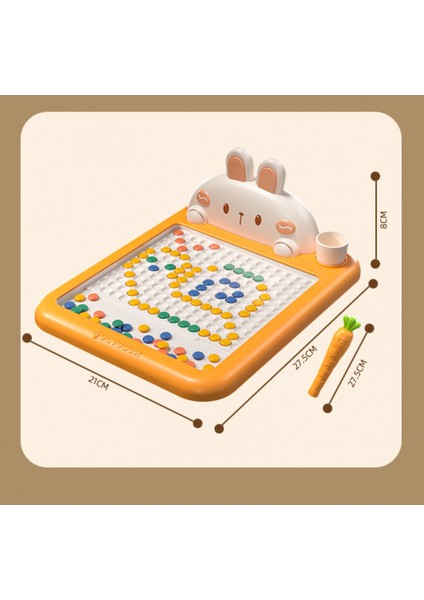 Küçük Çocuklar Için Manyetik Çizim Tahtası, Manyetik Kalem ve Boncuklu Büyük Karalama Tahtası, Montessori Eğitici Okul Öncesi Oyuncak (Yurt Dışından)