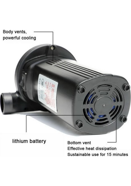 Ab Adaptörü Şarj Edilebilir Elektrikli Hava Pompası Yatak Üfleyici Mini Kompresör 12V 220V Pil Şişirme Litre Tekne Şişme Yatak Havuzu (Yurt Dışından)