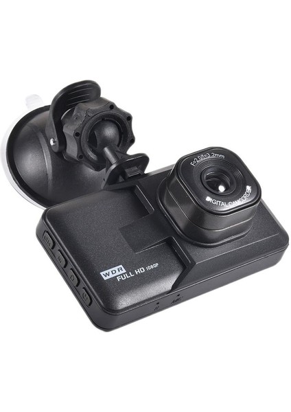 Siyah Full Hd 1080P 3 "suv Araba Sürüş Kaydedici Çizgi Kam Araç Kamera Dvr Dashcam Hareket Algılama ile Gece Görüş G Sensörü (Yurt Dışından)