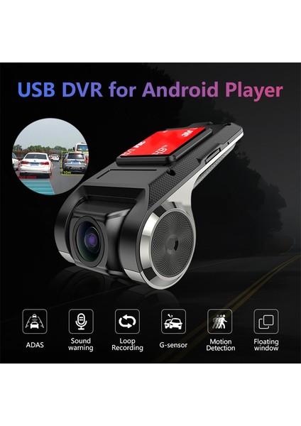 W05D Tf Kartı Yok Srnubi Adas USB Araba Dvr Dash Kamera Döngü Otomatik Android Multimedya Oynatıcı Için Kayıt Sd Kart ile Gizli Tip Hareket Algılama (Yurt Dışından)
