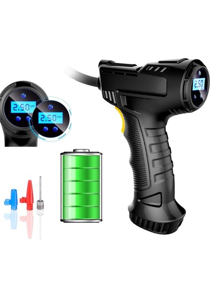 No.1 Boyutu 120W Araba Hava Pompası Şişme Pompa Şarj Edilebilir Hava Kompresörü Dijital Kablolukablosuz Araba Oto Lastik Şişirme Ekipmanları (Yurt Dışından) fiyatları
