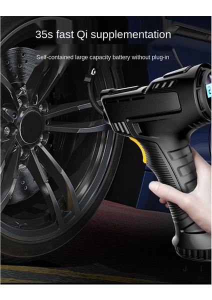 Dijital Şarj 120W Araba Hava Pompası Taşınabilir Motosiklet Araç Lastik Şişirme Hava Kompresörü Ah Lityum-Iyon Pil ile Güçlendirildi (Yurt Dışından)