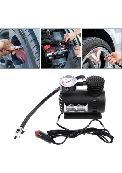 Yeni Taşınabilir Mini Hava Kompresörü Elektrikli Lastik Infaltor Pompası 12 Volt Araba 12V I Dro (Yurt Dışından)