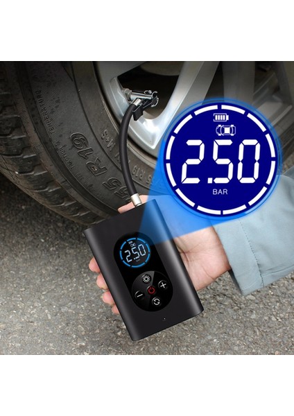 150PSI Taşınabilir Araba Hava Kompresörü Elektrikli Kablosuz Lastik Şişirme Hava Pompası Araba Motosiklet Için Şarj Edilebilir Akıllı Dijital Oto (Yurt Dışından) fırsatları