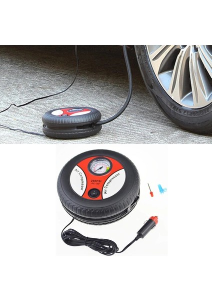 Araba Lastik Şişirme Pompası Hava Kompresörü Mini Lastik Tasarımı 12V Giriş Voltajı Elektrikli Şişirme Makinesi Çoğu Arabaya Uygun (Yurt Dışından)