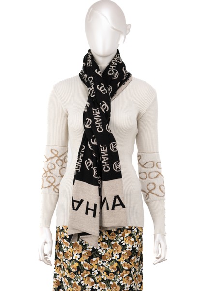 Kadın Kışlık Pamuklu Iplikten Dokuma Bilinen Harf Desenli Geniş Tarz Atkı Şal fiyatları