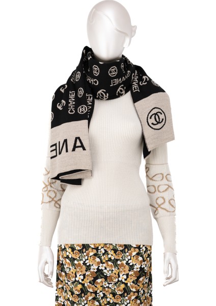 Kadın Kışlık Pamuklu Iplikten Dokuma Bilinen Harf Desenli Geniş Tarz Atkı Şal modelleri