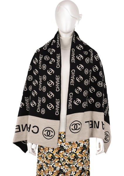 Kadın Kışlık Pamuklu Iplikten Dokuma Bilinen Harf Desenli Geniş Tarz Atkı Şal fırsatları