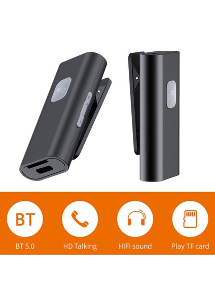 Araba Bluetooth Ses Alıcısı Handsfree Kablosuz Bluetooth 5.0 Adaptör Desteği Tf Kart Okuyucu Araba Kulaklık Hoparlör Için (Yurt Dışından)