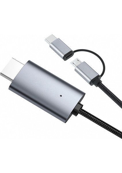 Mikro USB Tip C - HDMI Uyumlu Kablo Hdtv Tv Dijital Av Adaptör Kablosu iPhone iPad ve Android Telefon Için 1080 P (Yurt Dışından) modelleri