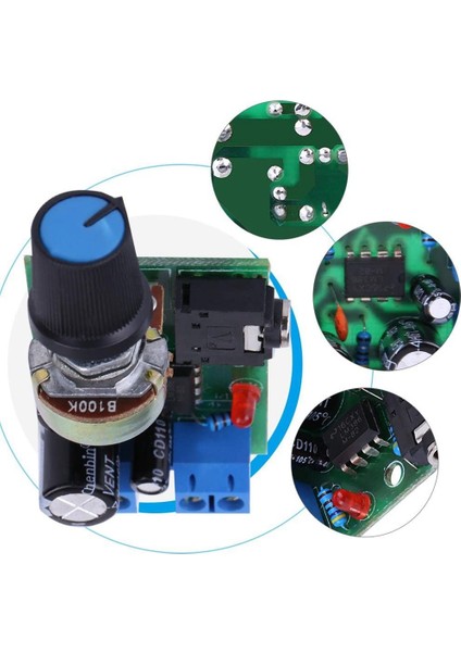 LM386 Süper Mini Amplifikatör Kartı, 3V-12V, 0.5W-10W Hoparlör Düşük Gürültü Güç Tüketimi, Hoparlör Ses Sistemi Dıy Için (Yurt Dışından)