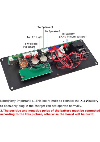 7.4V Amplifikatör Kurulu Kare Dans 2X10W Hoparlör Amplifikatör Desteği Bluetooth Aux U-Disk 5-8 Inç Hoparlör Dıy Ev Sineması (Yurt Dışından)