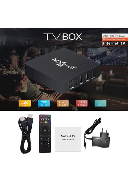 Tv Kutusu Android Mxq Pro Akıllı Kutu 4K Ultra Hd, A, Abd Tak (Yurt Dışından)
