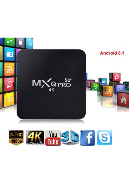 Tv Kutusu Android Mxq Pro Akıllı Kutu 4K Ultra Hd, A, Abd Tak (Yurt Dışından)