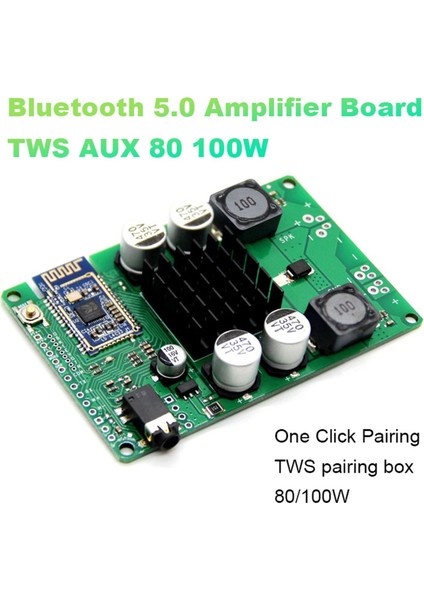 Bluetooth 5.0 Amplifikatör Kurulu Tws Aux 80/100 W Seri Bağlantı Noktası Adı Değiştirmek Için Mono Stereo Modülü Kablosuz Stereo Amplificador (Yurt Dışından)
