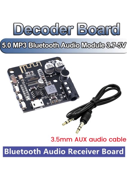 Bt5.0 Ses Pro Alıcısı Aux Ses Kablosu ile Mp3 Bluetooth Dekoder Kayıpsız Araba Hoparlör Ses Amplifikatör Devre Kartı Modülü (Yurt Dışından)