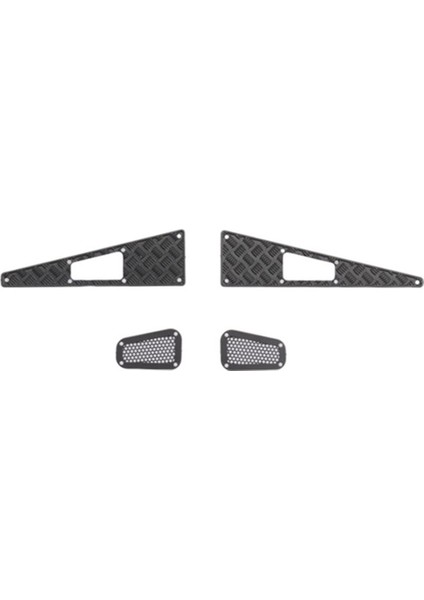 Metal Çelik Kaput Kızak Plakası Dekoratif Sac Giriş Izgarası Traxxas TRX4M Defender 1/18 Rc Araba Yükseltme Parçaları, Siyah (Yurt Dışından)