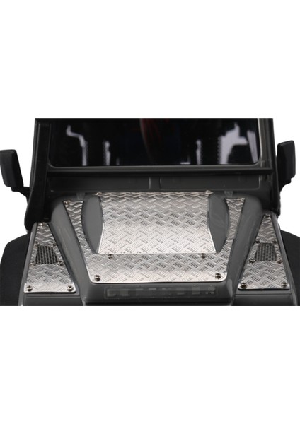 Metal Çelik Kaput Kızak Plakası Dekoratif Sac Giriş Izgarası Traxxas TRX4M Defender 1/18 Rc Araba Yükseltme Parçaları, Siyah (Yurt Dışından)