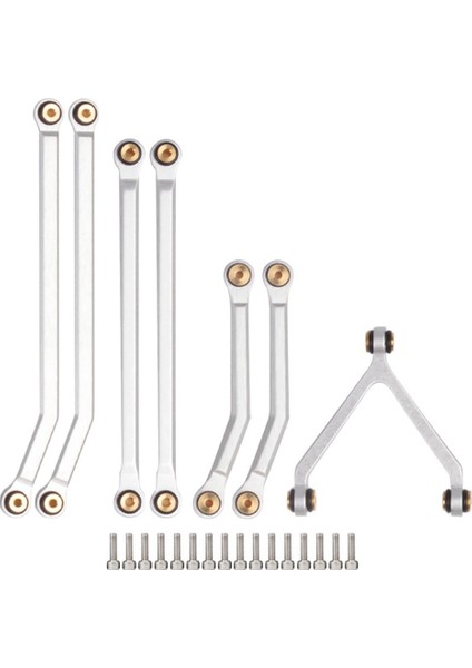 Cnc Alüminyum Yüksek Gümrükleme Şasi Bağlantı Çubuğu 1/24 Rc Paletli Araba Eksenel SCX24 AXI90081 Sürgü Yükseltme Parçaları, 2 Gümüş (Yurt Dışından)