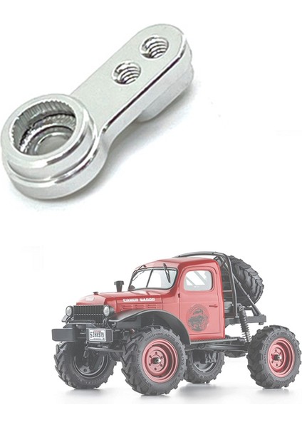 Metal Servo Kol Servo Korna Fms FCX24 1/24 Rc Paletli Araba Yükseltme Parçaları Yedek Aksesuarlar, Gümüş (Yurt Dışından)