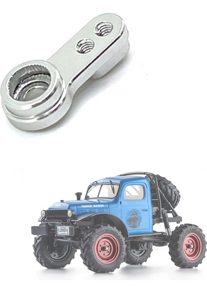 Metal Servo Kol Servo Korna Fms FCX24 1/24 Rc Paletli Araba Yükseltme Parçaları Yedek Aksesuarlar, Gümüş (Yurt Dışından)
