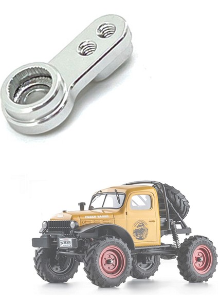 Metal Servo Kol Servo Korna Fms FCX24 1/24 Rc Paletli Araba Yükseltme Parçaları Yedek Aksesuarlar, Gümüş (Yurt Dışından)