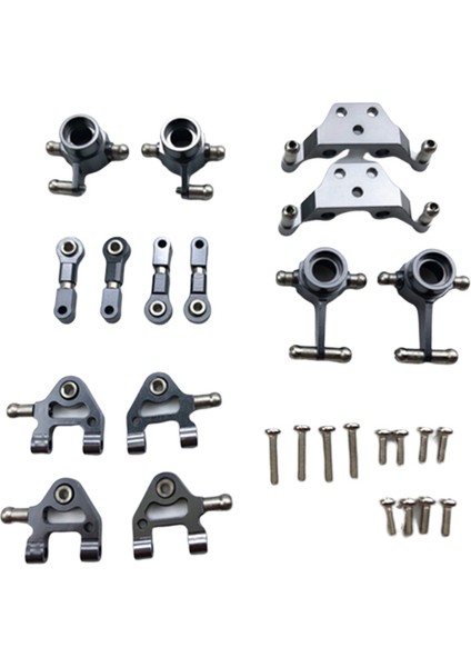Metal Yükseltilmiş Parçalar Direksiyon Kupası Salıncak Kolu Amortisör Plakası Seti Wltoys P929 P939 K969 K979 K989 K999 1/28 Rc Araba, Gri (Yurt Dışından)
