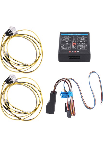 1/8 1/10 Rc Araba 14 LED Işık Sistemi Ön ve Arka Lamba Dönüş Sinyalleri Fren Lambaları Tamiya Hsp Hpı Eksenel RC4WD Traxxas (Yurt Dışından)