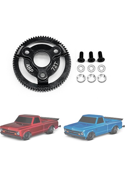 Traxxas Slash 2WD Vxl Bandit Rustler Stampede Drag Slash Yükseltme Parçaları Için Sertleştirilmiş Çelik 48 P Düz Dişli, 72 T (Yurt Dışından) indirimleri