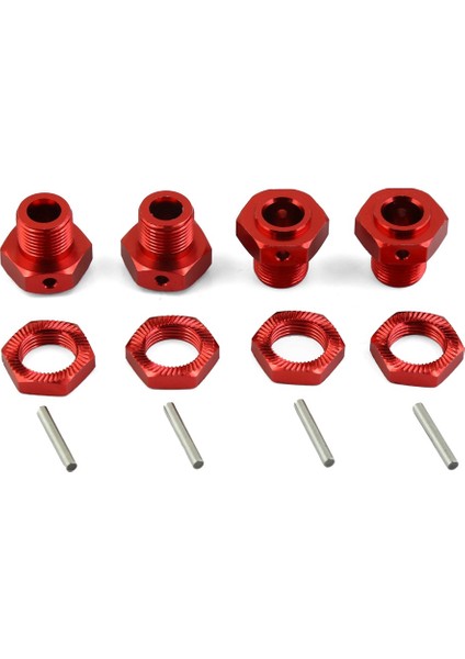 Arrma 1/8 4s Kraton Outcast Için Yükseltilmiş Tekerlek Göbeği 17MM Metal Bağlayıcı, Metal Takma ve Yükseltme Parçaları, Kırmızı (Yurt Dışından)